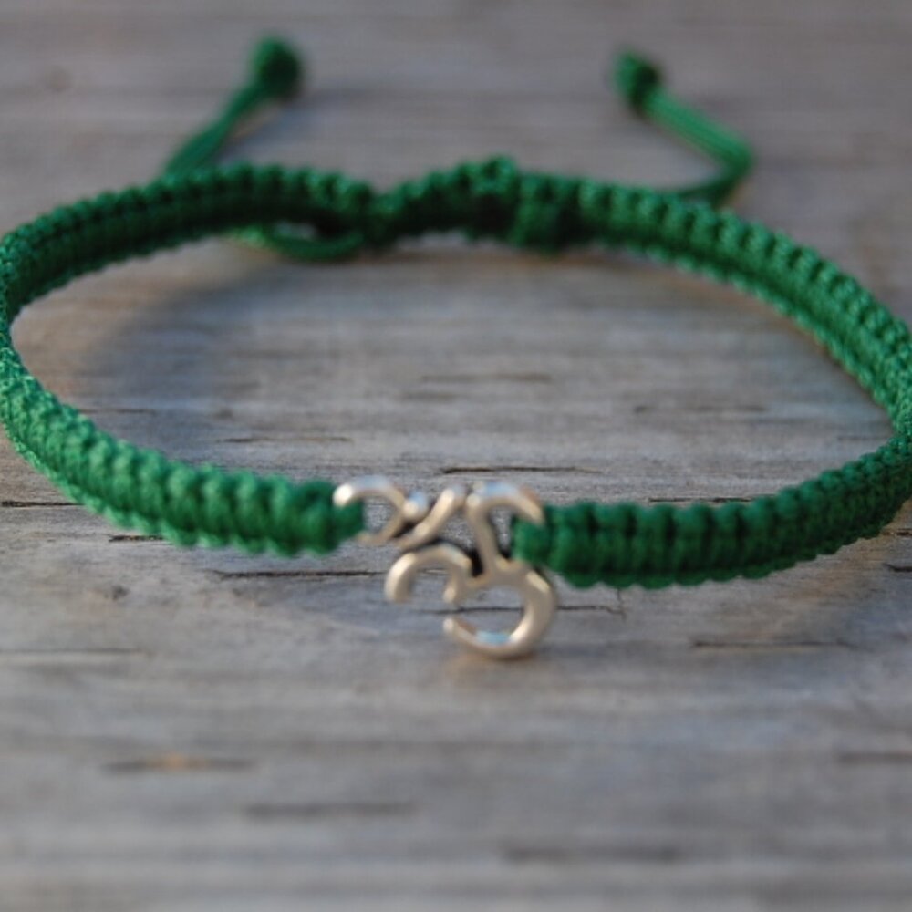 Om Bracelet,Yoga Bracelet,Drawstring Om Bracelet